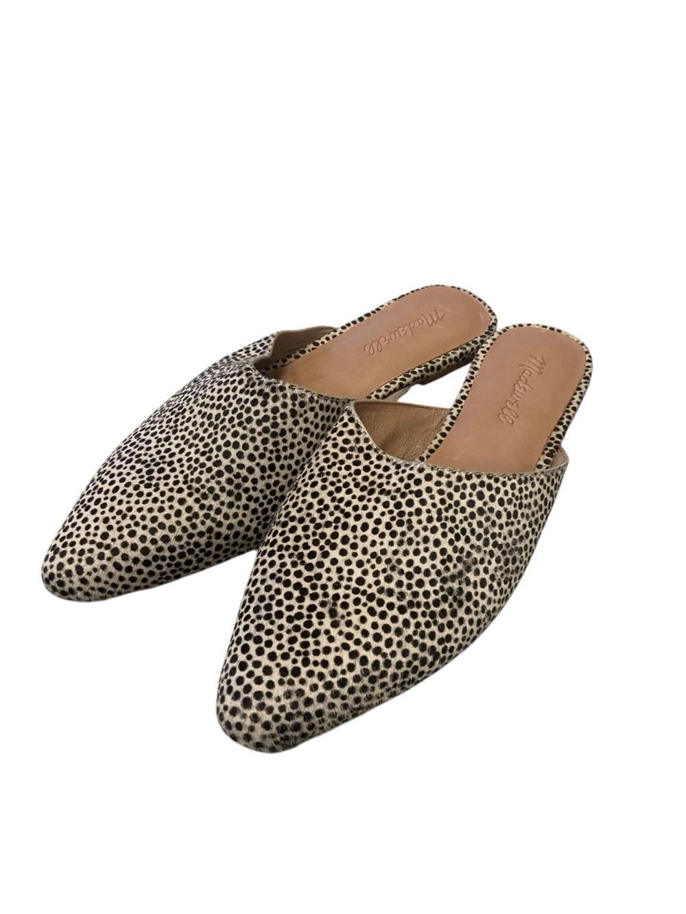 Madewell REMI Mule Dotted Calf Hair Sand Dune Multi Leopard Cheetah